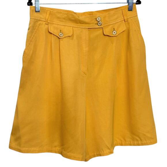 Vintage Mondi Size 44 Blazer & Shorts Set Sunshine Yellow Coastal Old Money Mod - Picture 11 of 16